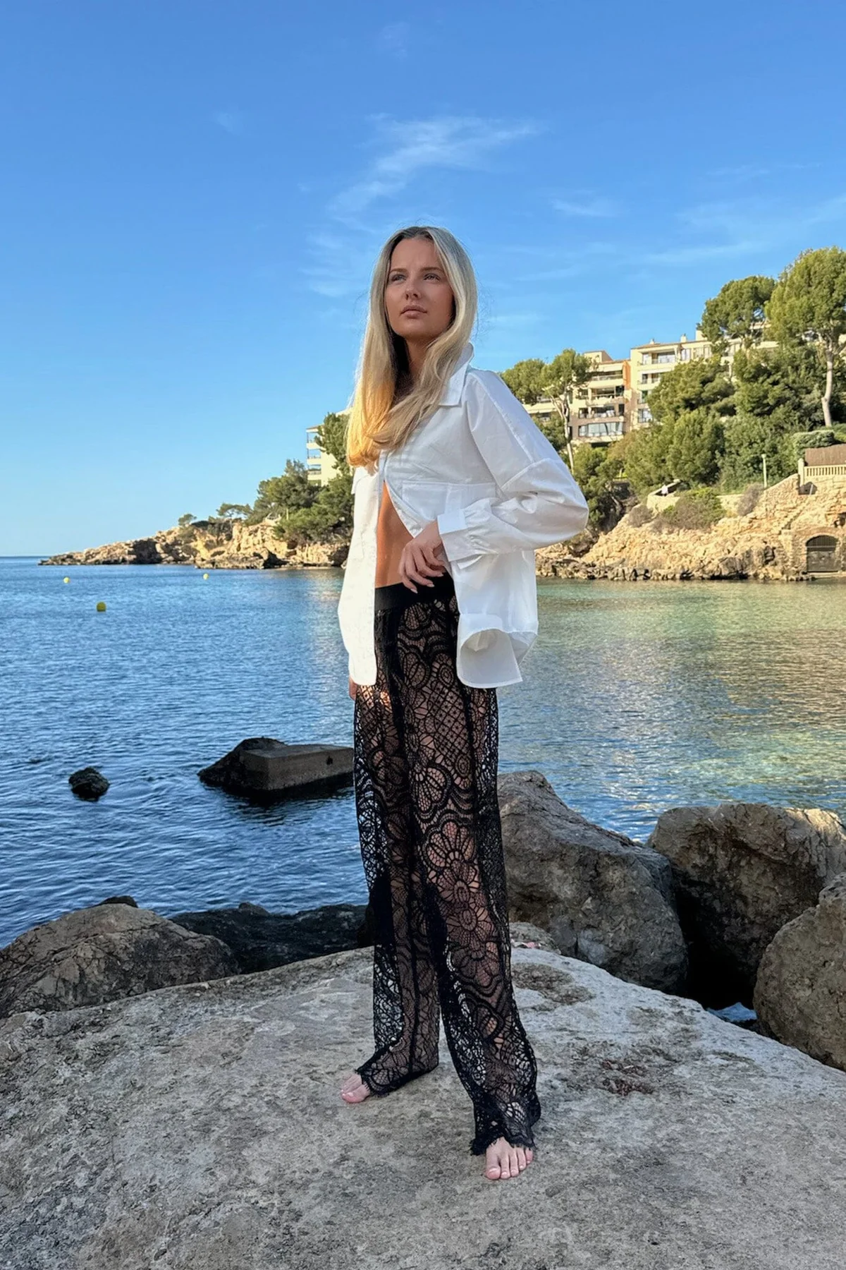 BYIC Zhannaic Pants bhl black heavy lace