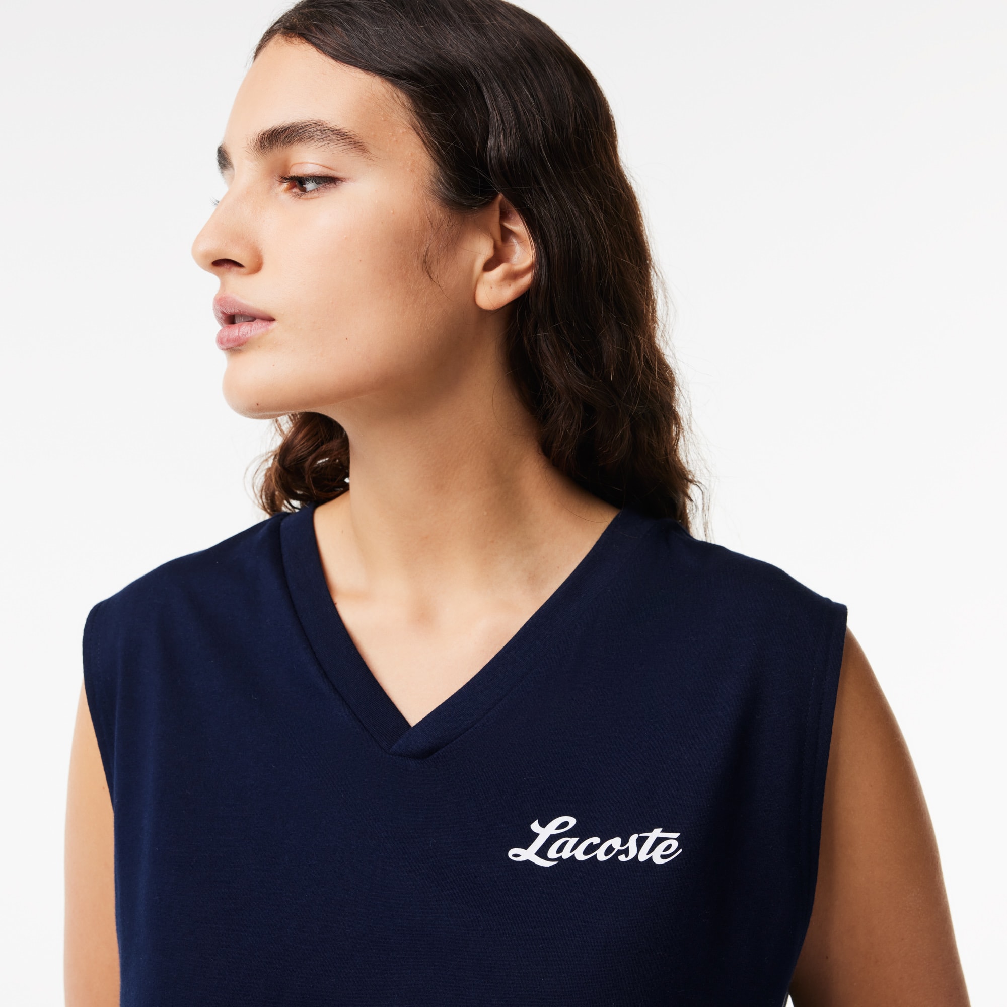 Crop top Sport Ultra-Dry avec imprimé Lacoste T-Shirts - Bleu - Lacoste - Femme
