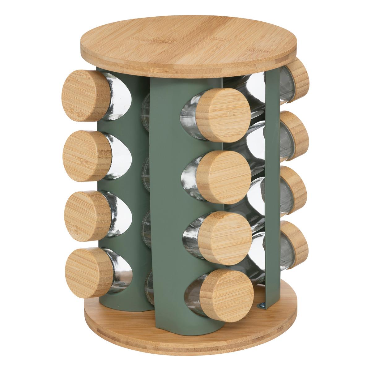RACK 16 EPICES METAL BAMBOU SENSIA