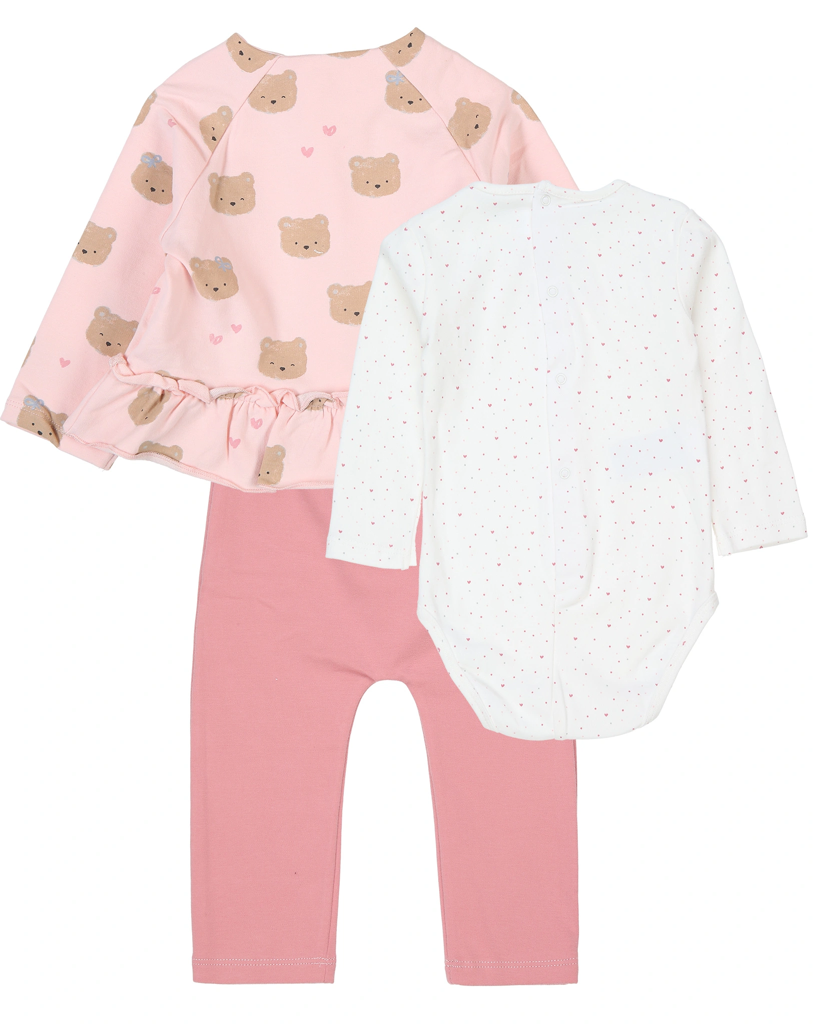 Strickjacke SPORTY 3-teilig in babyrosa
