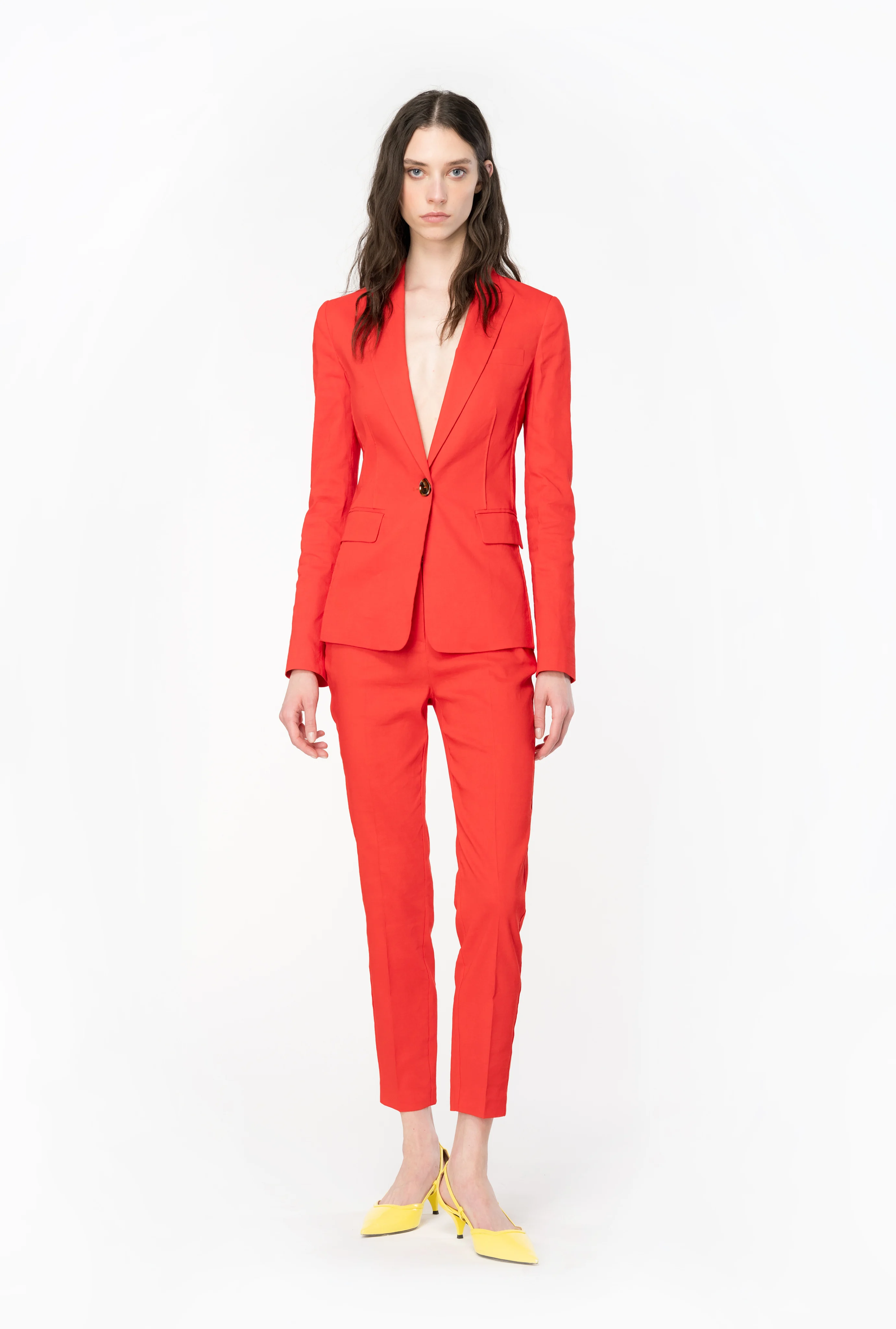 Pantalon cigarette | Rouge