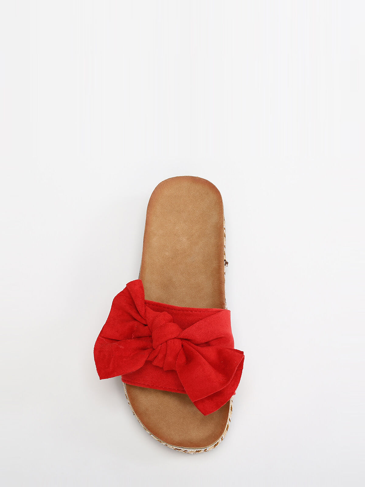 Mules à noeud et motifs ethniques- Rouge