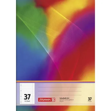 BRUNNEN Schulheft A4, liniert, Lineatur 37, 16 Blatt