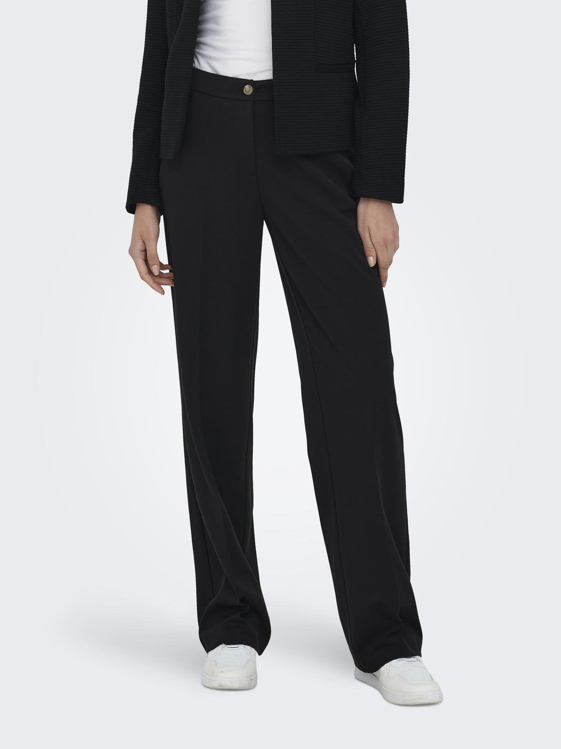 ONLJOSHA Hohe Taille Gerade geschnitten, verjüngt Klassische Hose Black