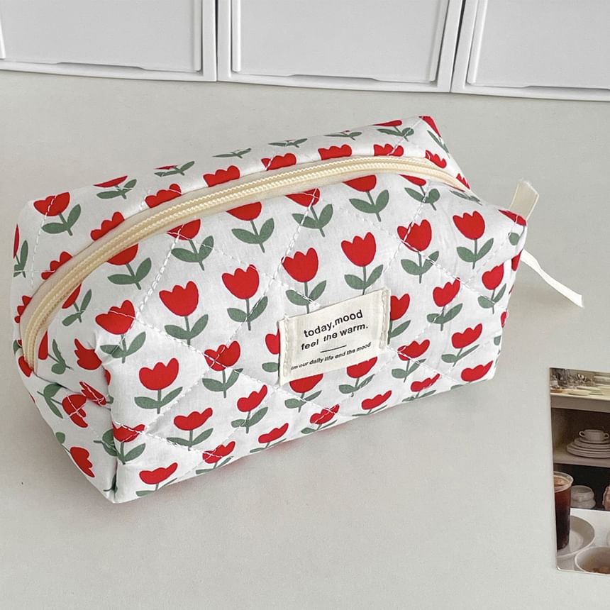 ZenlyHabit - Make-uptas / clutch van bloemenstof (verschillende ontwerpen)