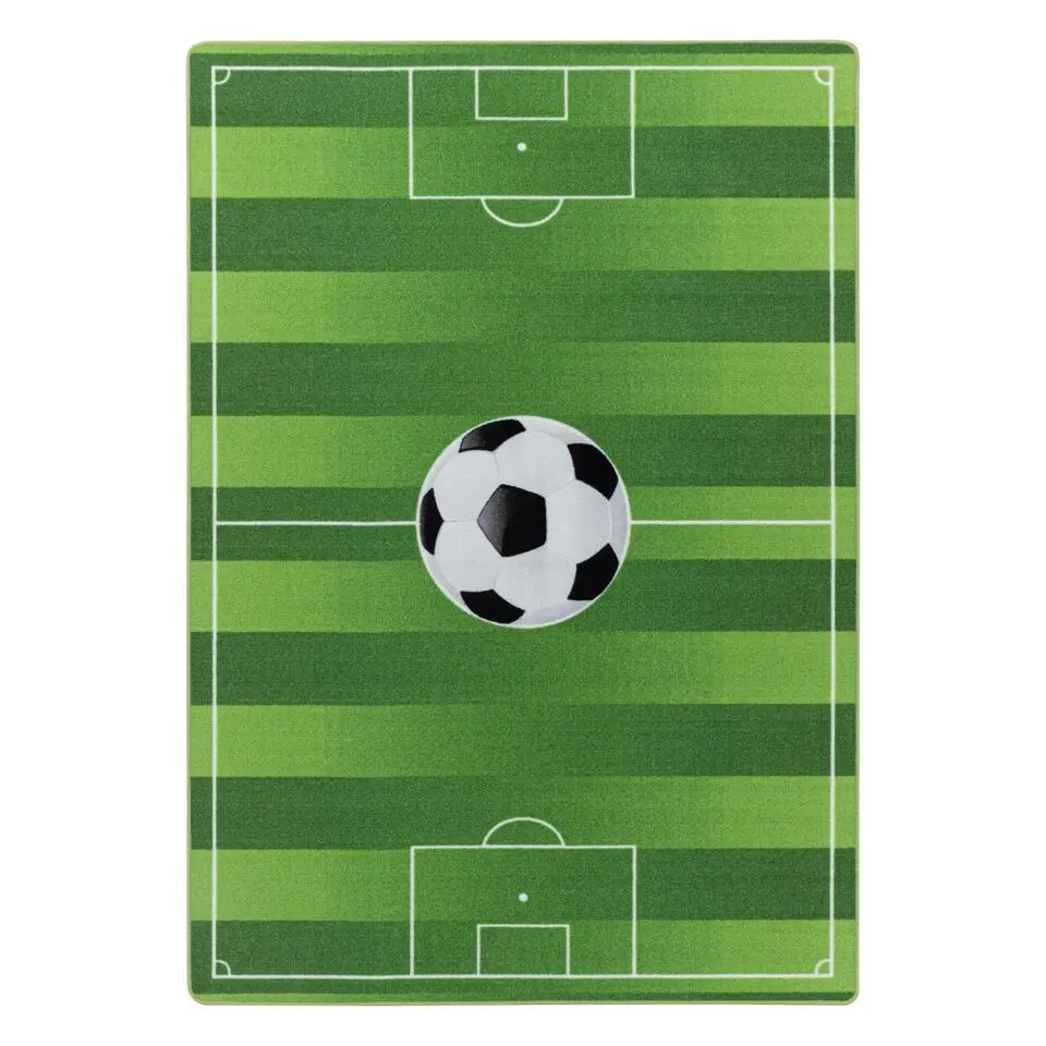 Play Voetbal Speeltapijt - 140x200 cm - Groen - Vloerkleed Kinderkamer