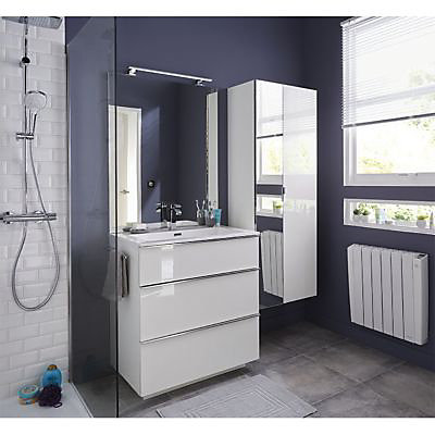 Miroir rectangulaire Cooke & Lewis Pamili coloris gris l.80 x H.100 cm