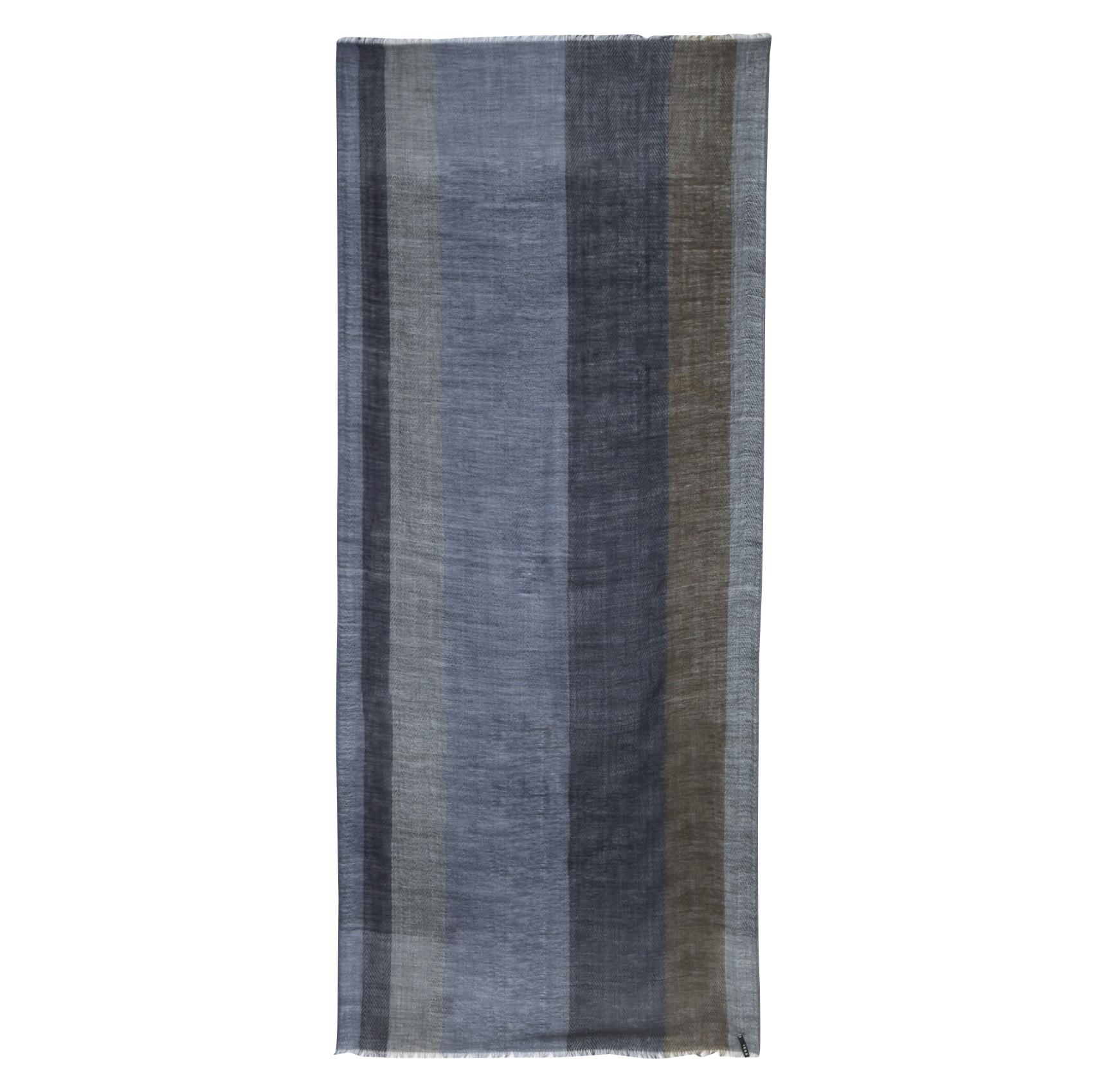 Echarpe imprimée en laine| Bleu