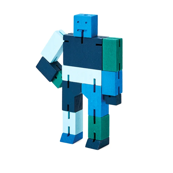Areaware - Cubebot, klein, blau multi