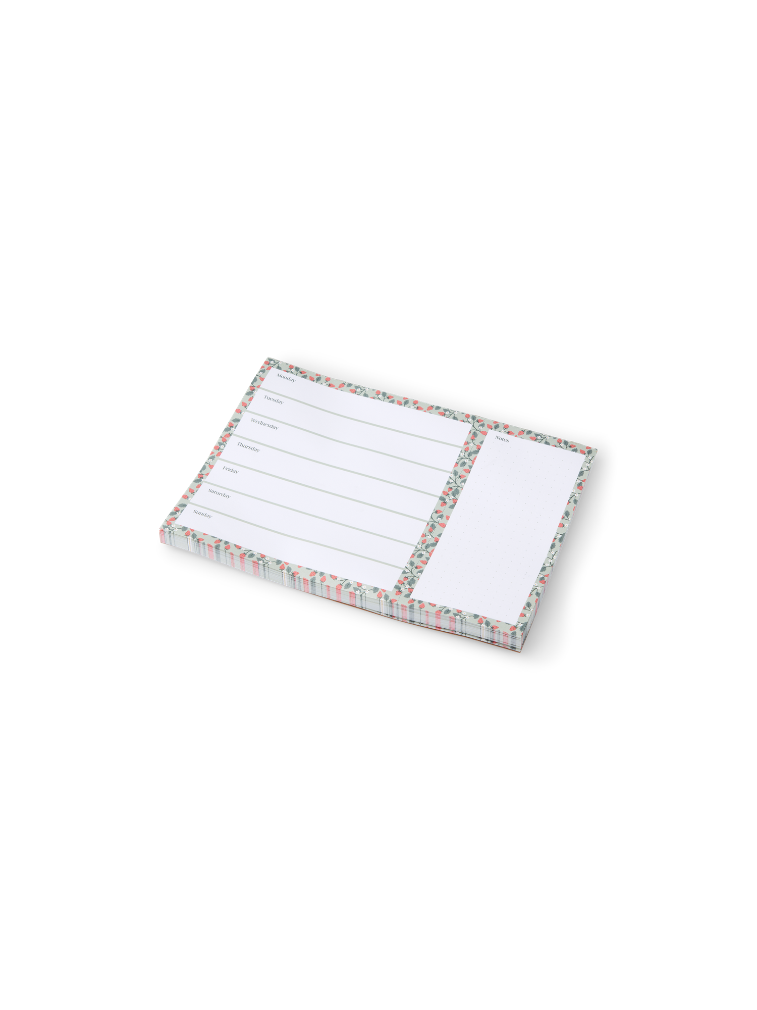 Blok med ugeplan | 24 x 17 cm.  | Milky Green
