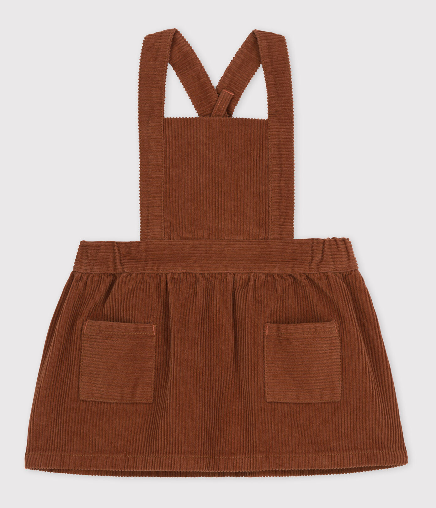 Robe sans manche bébé en velours grosses côtes