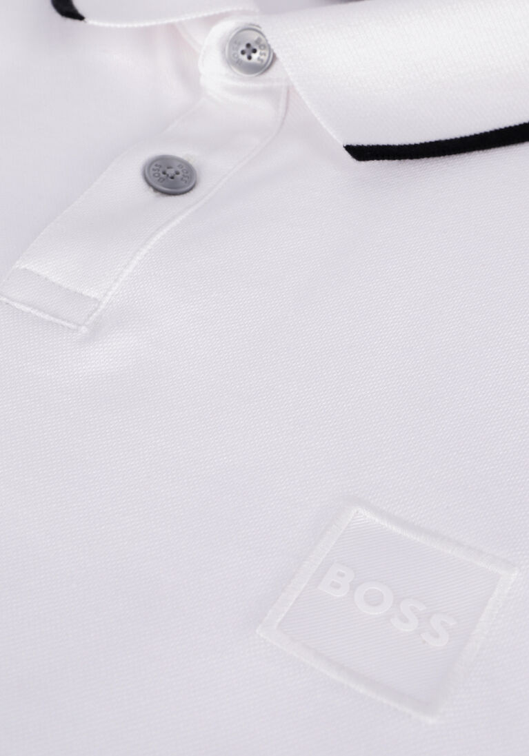 BOSS witte boss polo passertip
