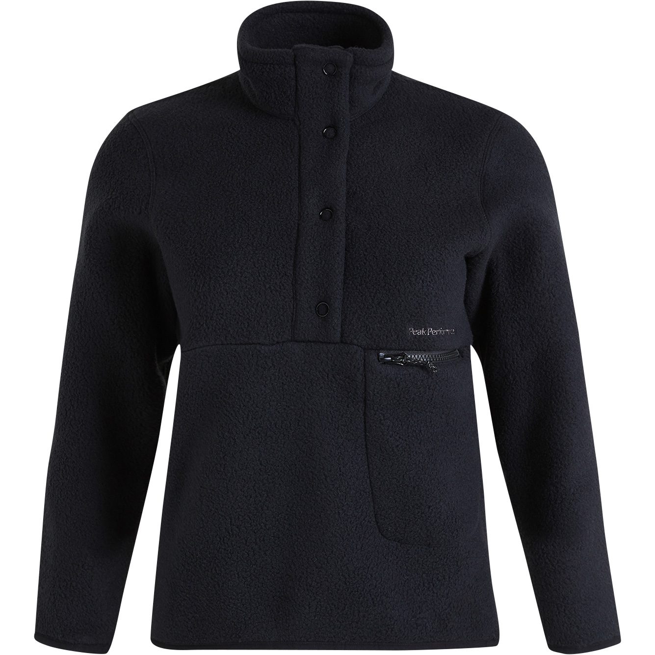 Peak Performance Fleece Snap T Pullover Damen schwarz