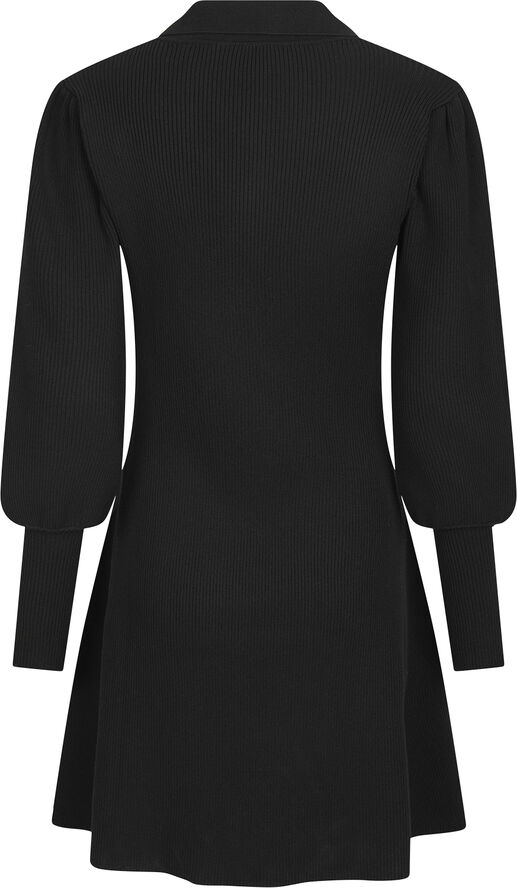 Neo Noir Polli Rib Knit Dress Black