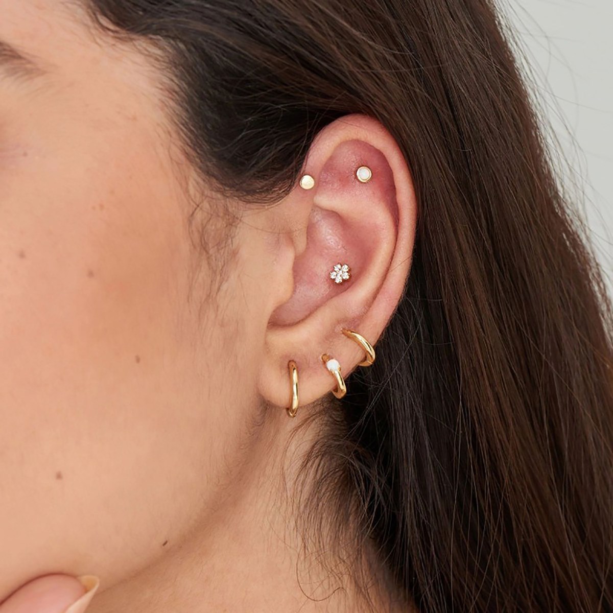 Boucle d'oreille individuelle Ania Haie Kyoto Opal dorée