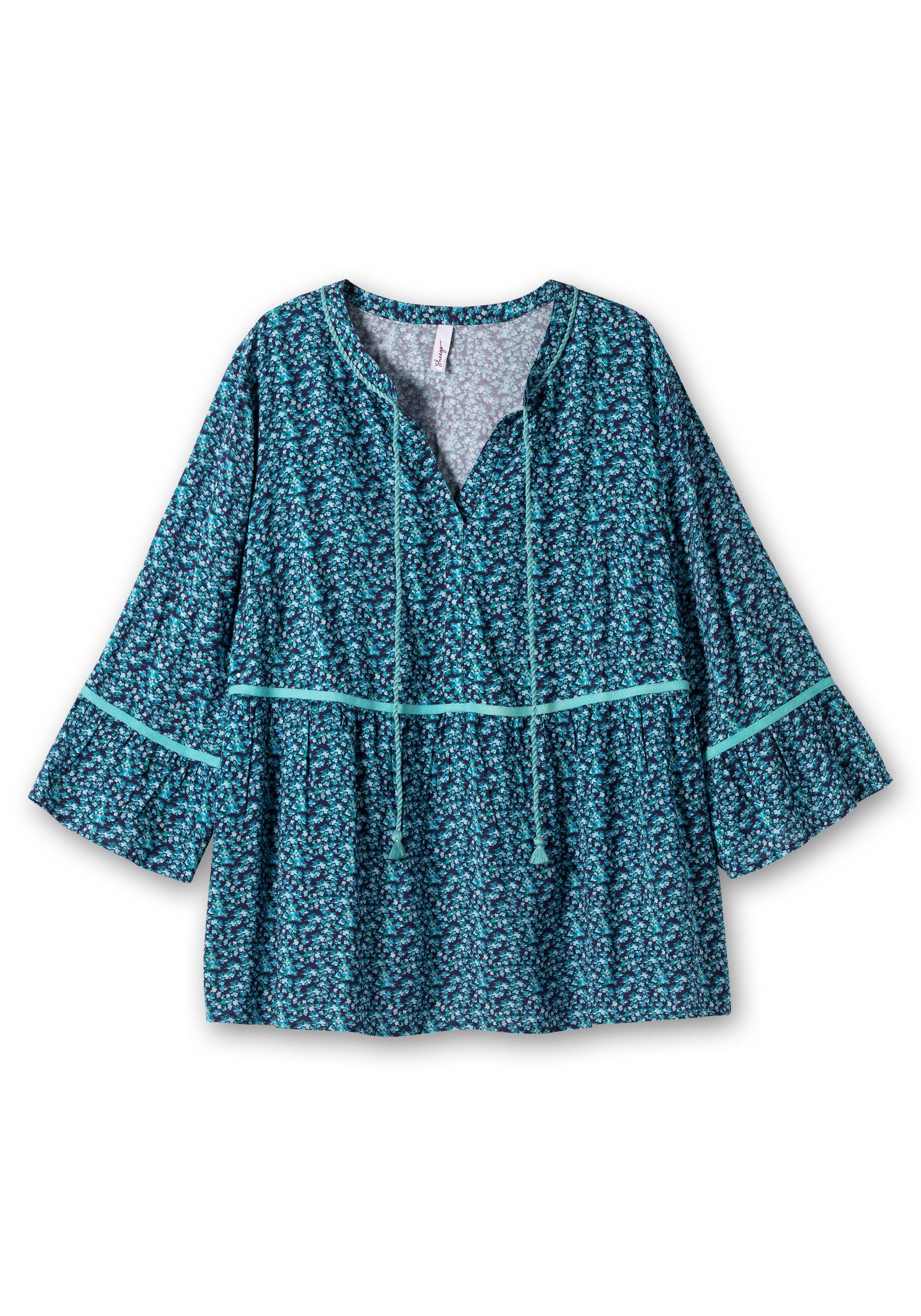 Tunika mit Blumenprint und 3/4-Arm