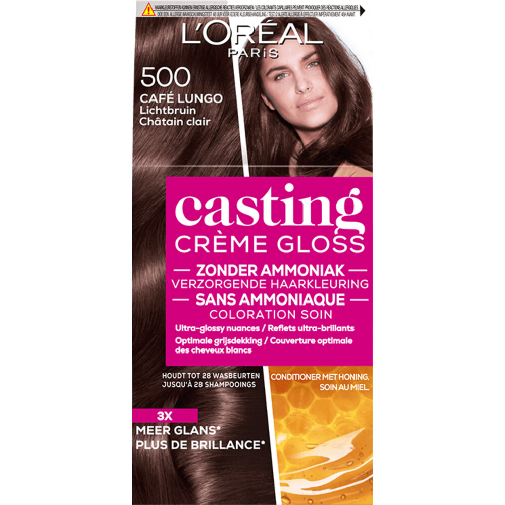 L'Oréal Casting Crème Gloss Semi-Permanente Haarkleuring 500 Café Lungo - Lichtbruin
