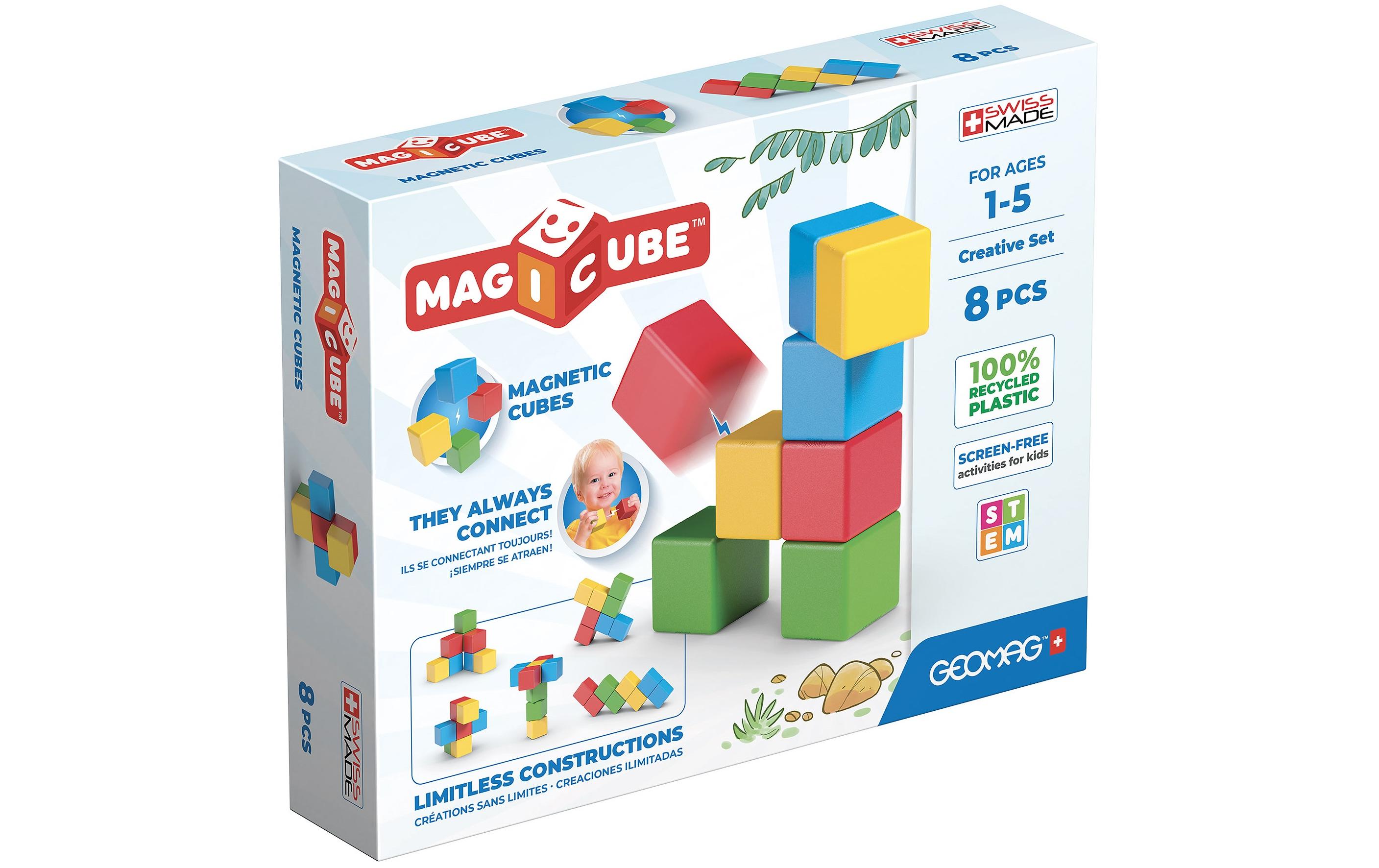 Bausteinmodell Magicube Creative Set 8 TeileInnovatives, auf Magnetismus basierendes Konstruktionsspiel