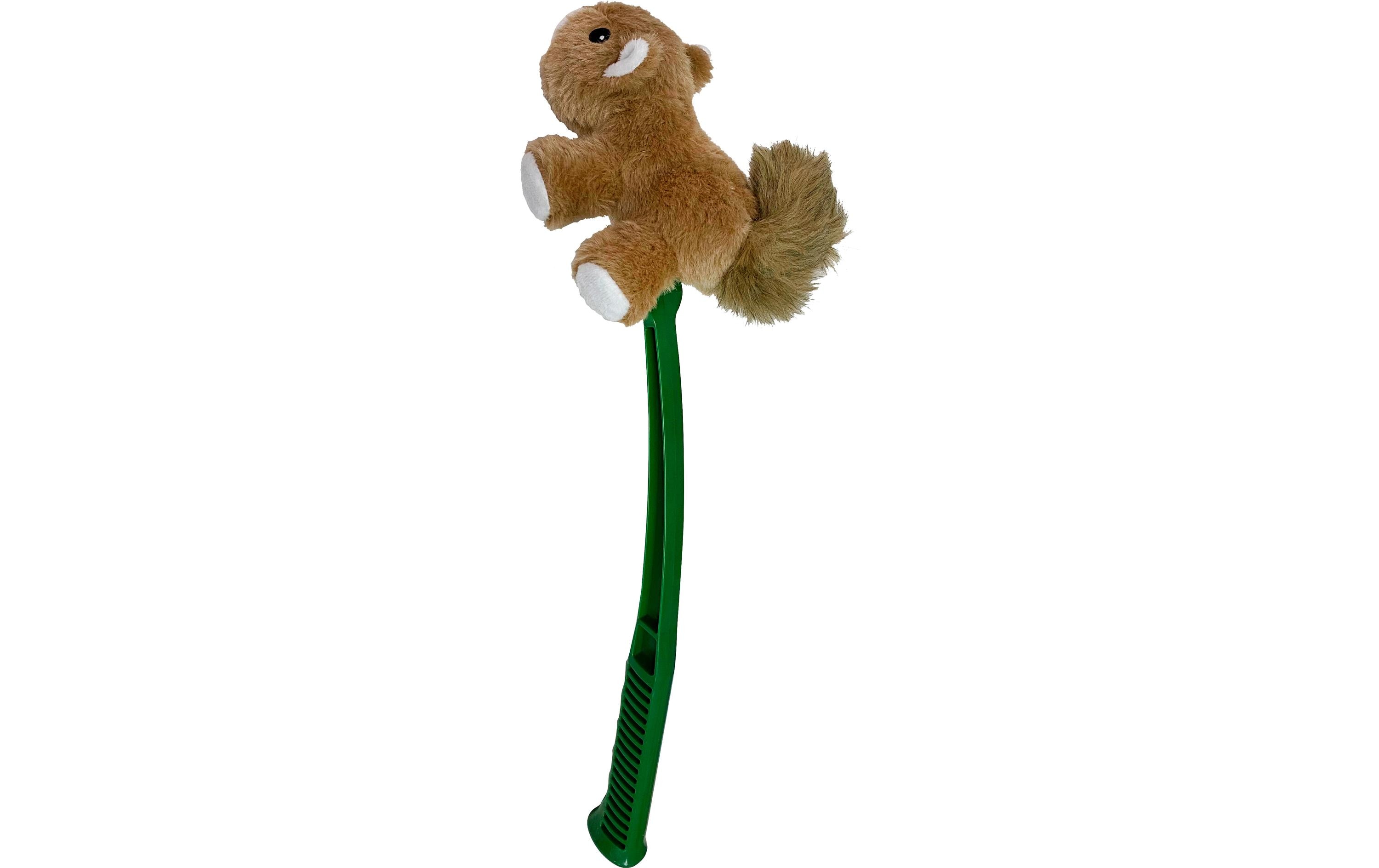 Hunde-Spielzeug Flingerz Furry Eichhörnchen, Braun/GrünWurf-Hundespielzeug