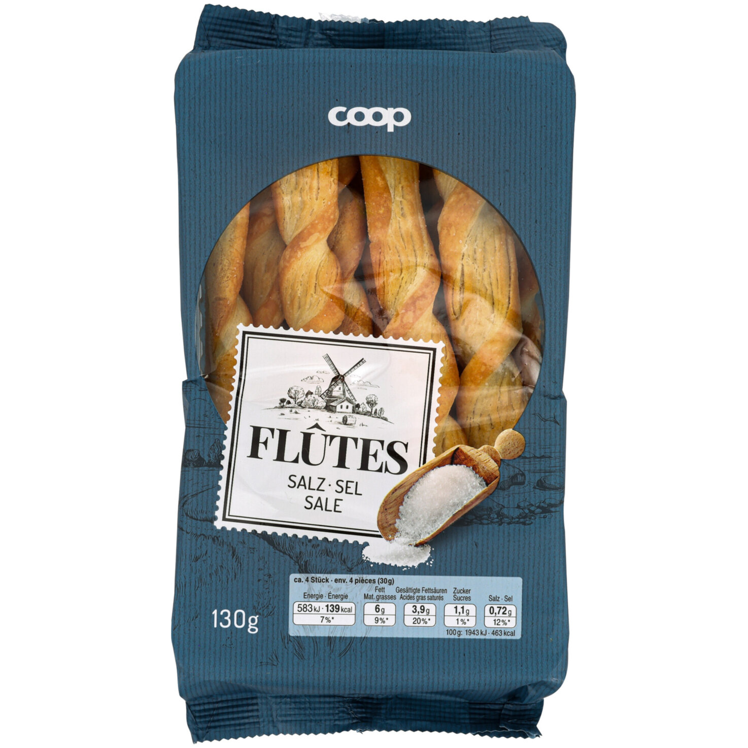 Flûtes mit Salz