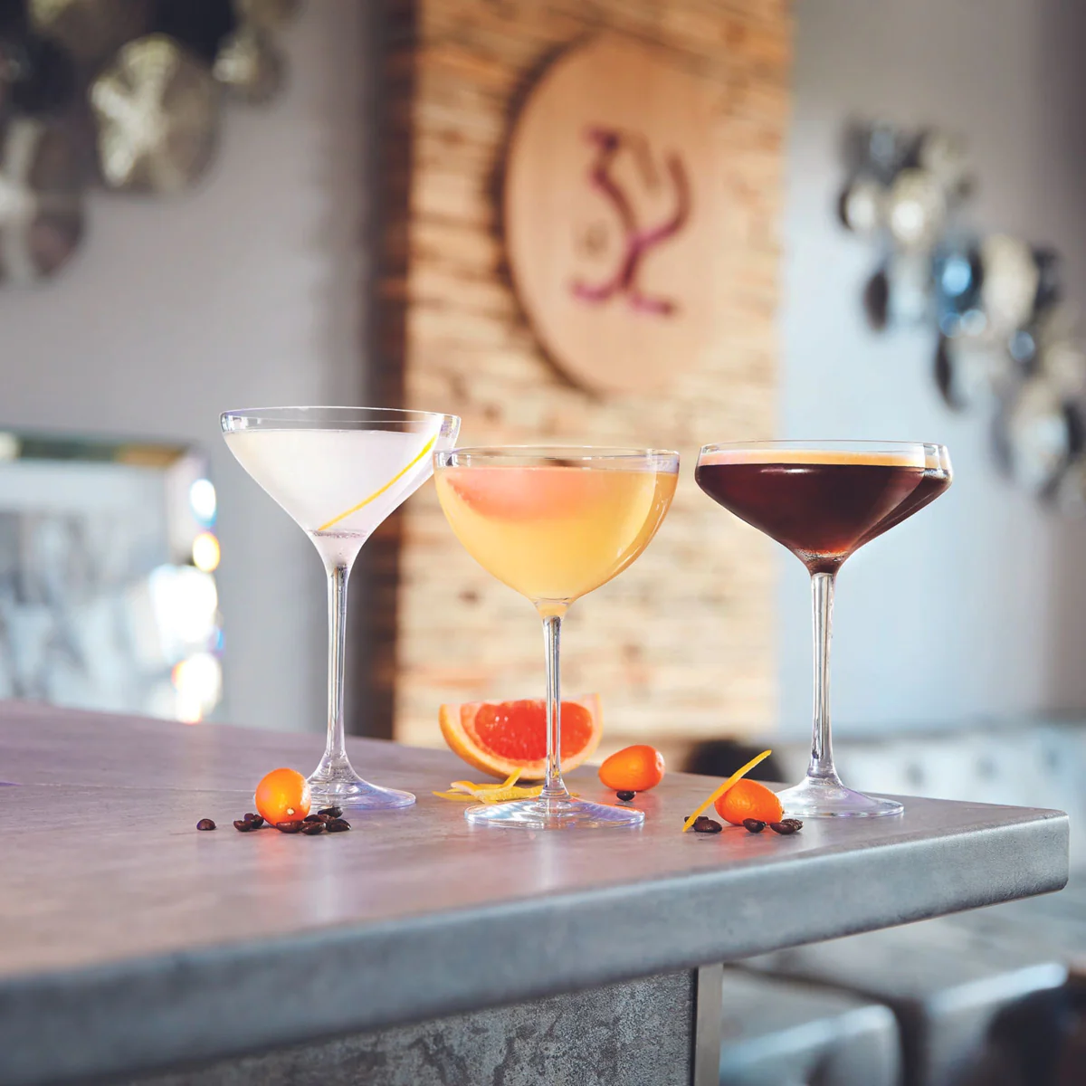 Champagne & Cocktail - 6 coupes Martini 30 cl Chef et sommelier