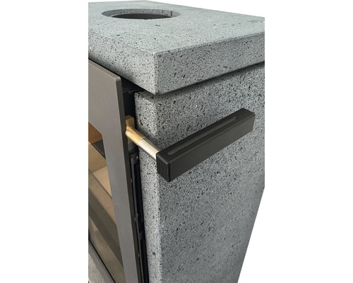 Open haard Xeoos Patagonia x5 natuursteen lava 5 kW