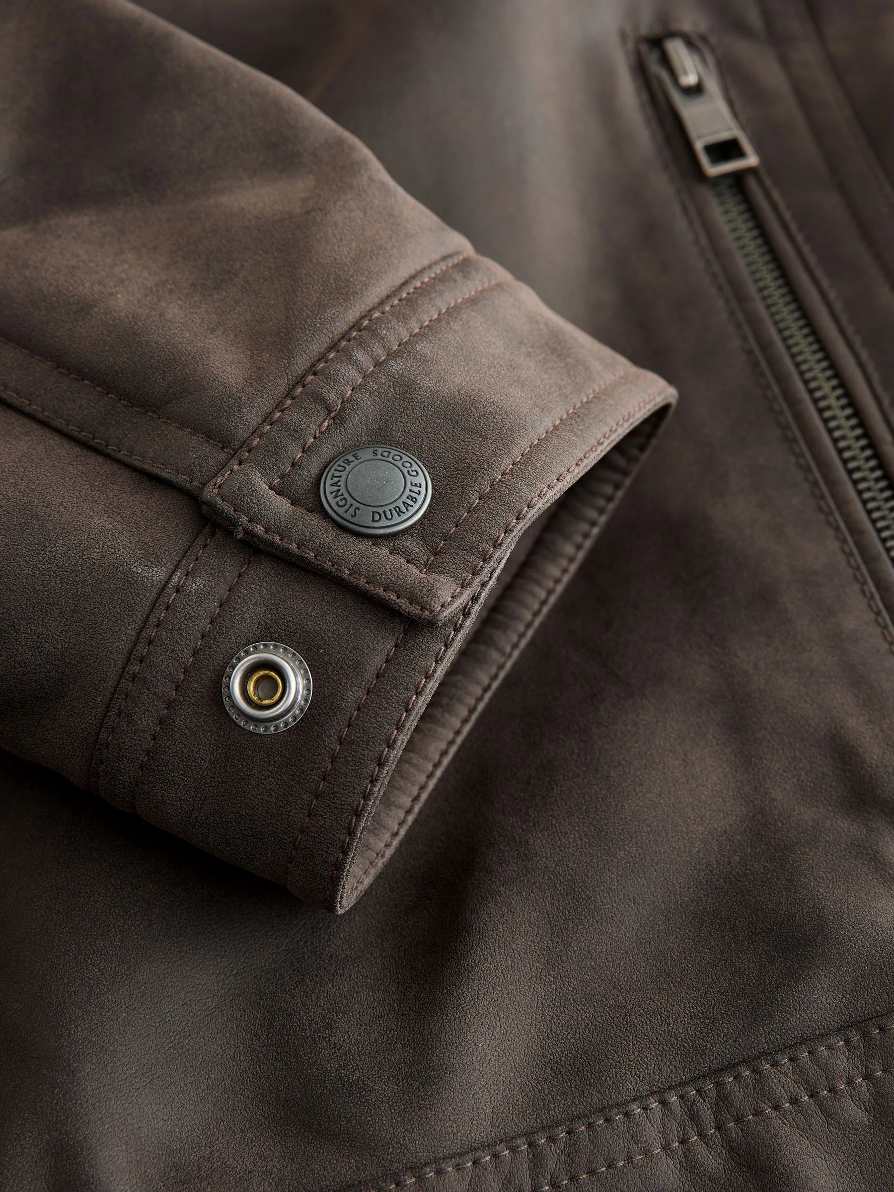 Bruin - Borg Lined Faux Leather Jacket