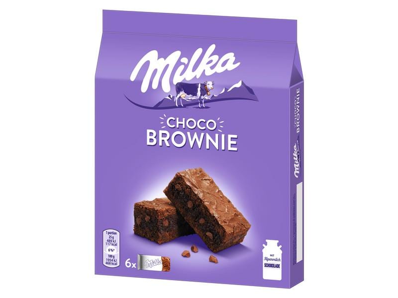 Milka Choco Brownie 150 g Kuchen mit Milchschokolade und Schokoladenstückchen