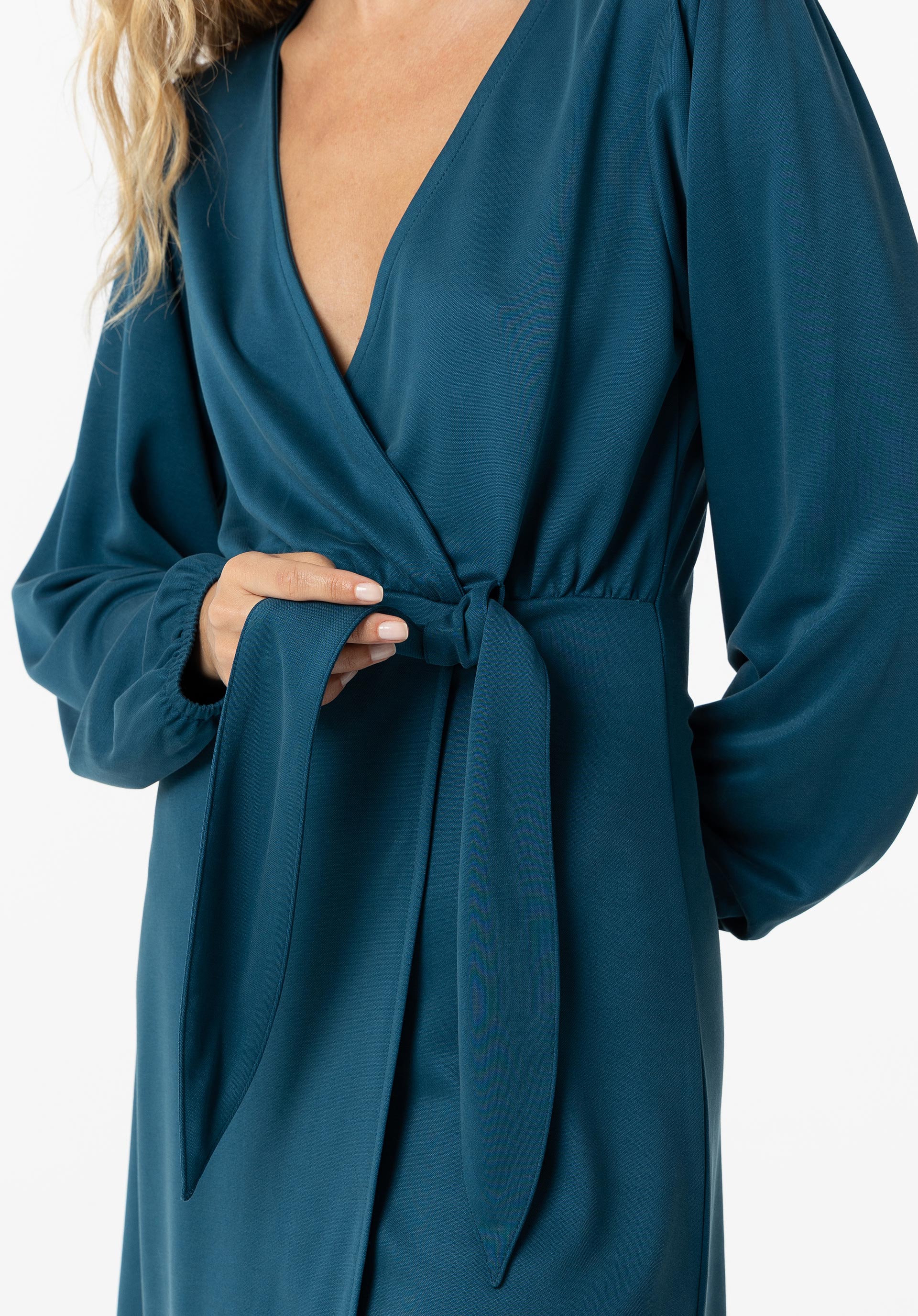 Vestido Cruzado com Laço