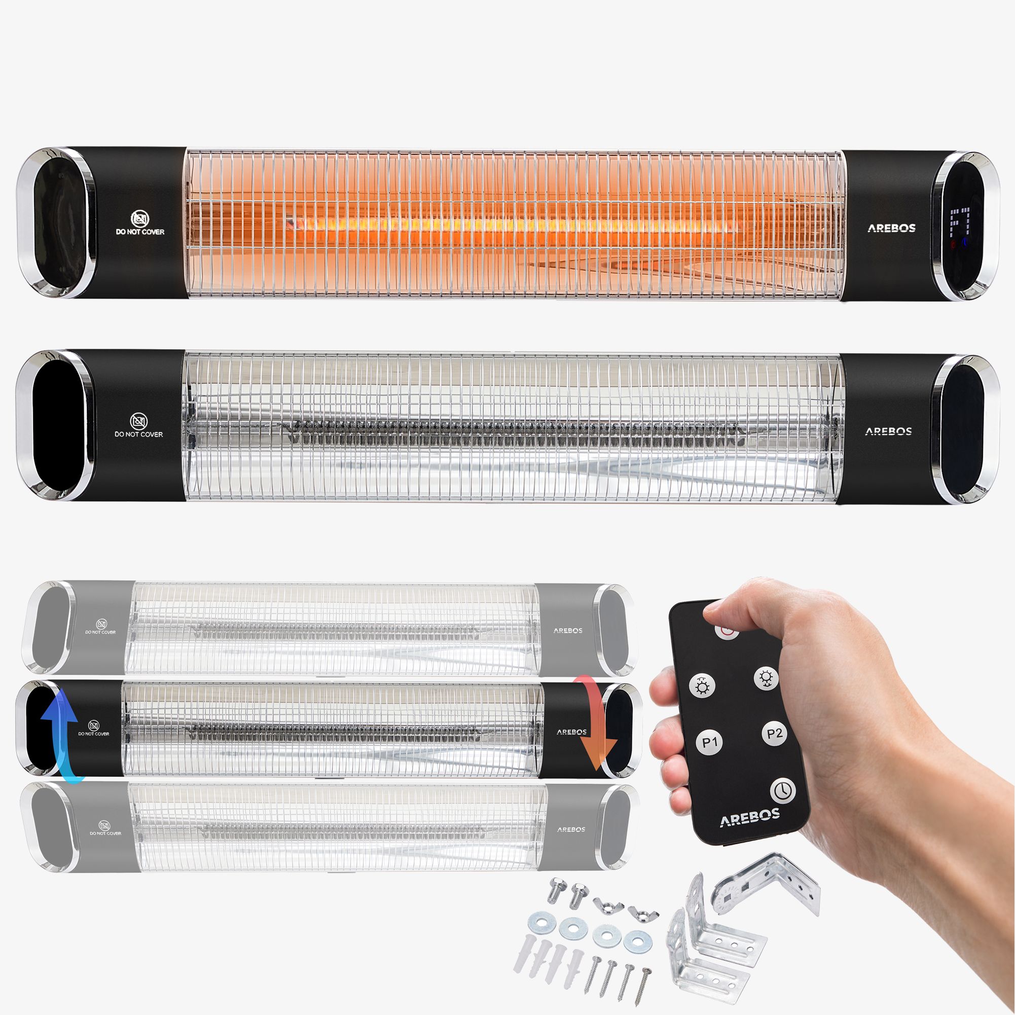 Infrarot Heizstrahler 2000W mit Fernbedienung Premium