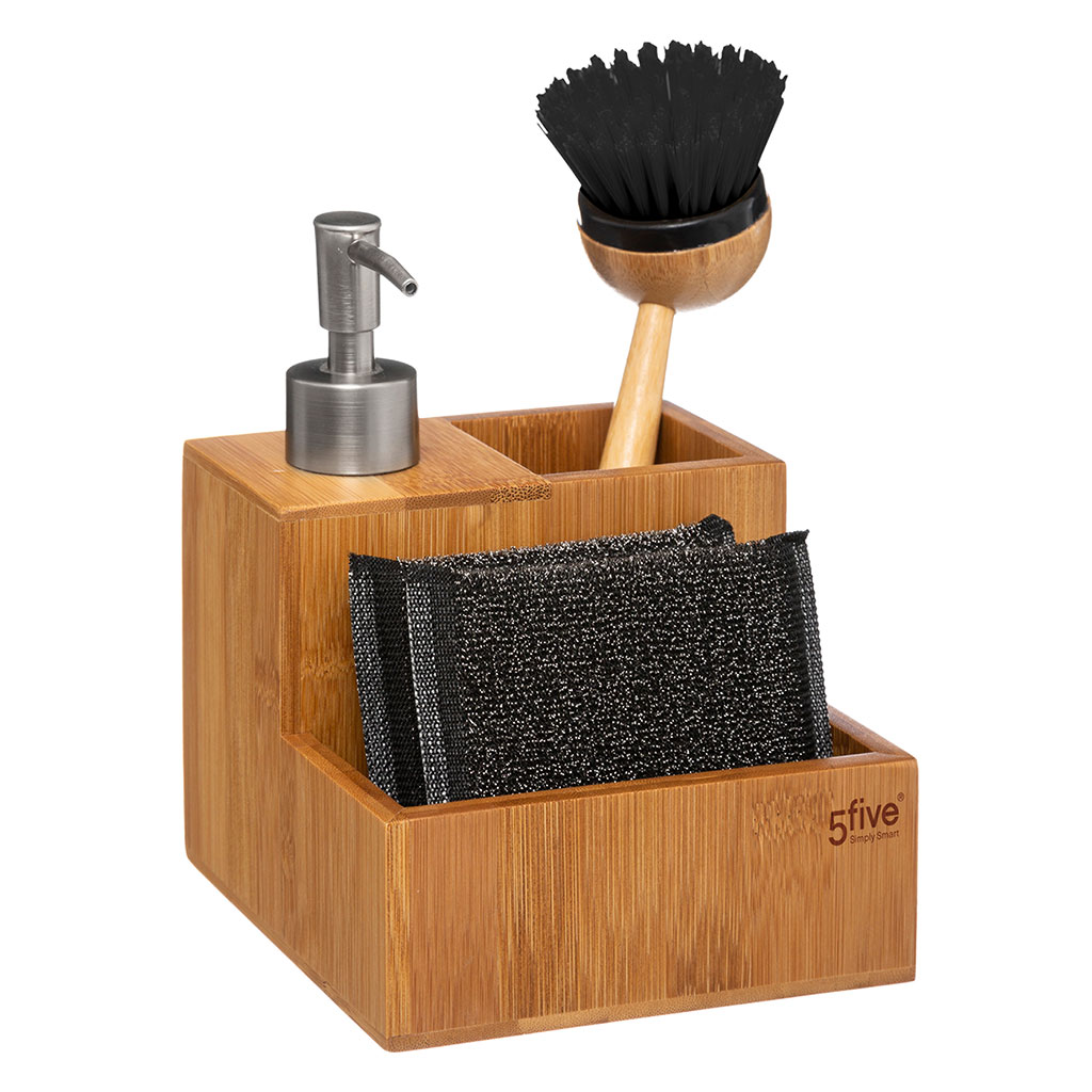 Distributeur de savon bambou 13.5x20x12cm