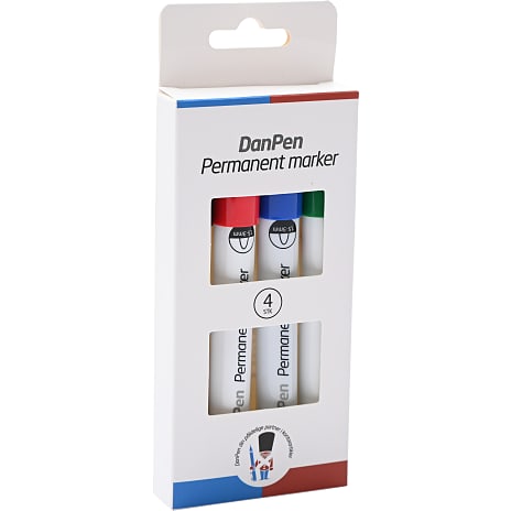 Danpen permanent marker 4-pak