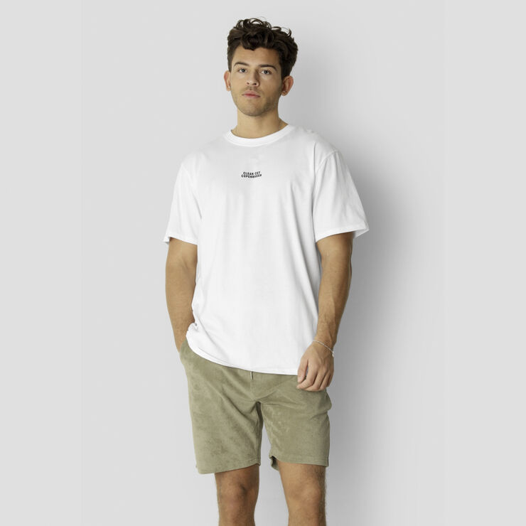 Clean Cut Copenhagen Cohen Brushed Tee SS White