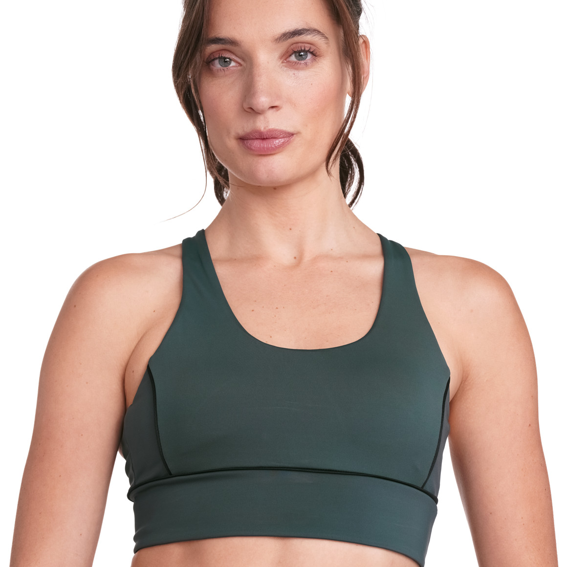 Gina Sports Damen Sport-Bustier mit Unterbrustgummi dunkelgrün