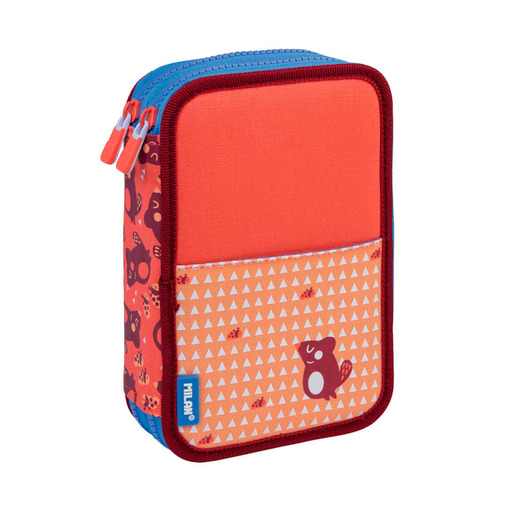Estojo duplo Milan Net & Lit rosa para 36 lápis