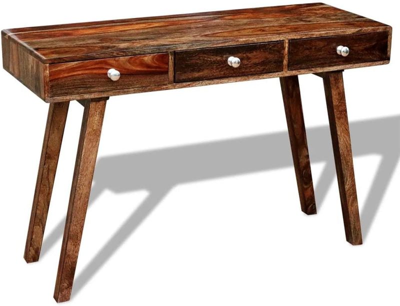vidaXL Wandtafel - Hout - 76 cm - 3 Lades - Acaciahout