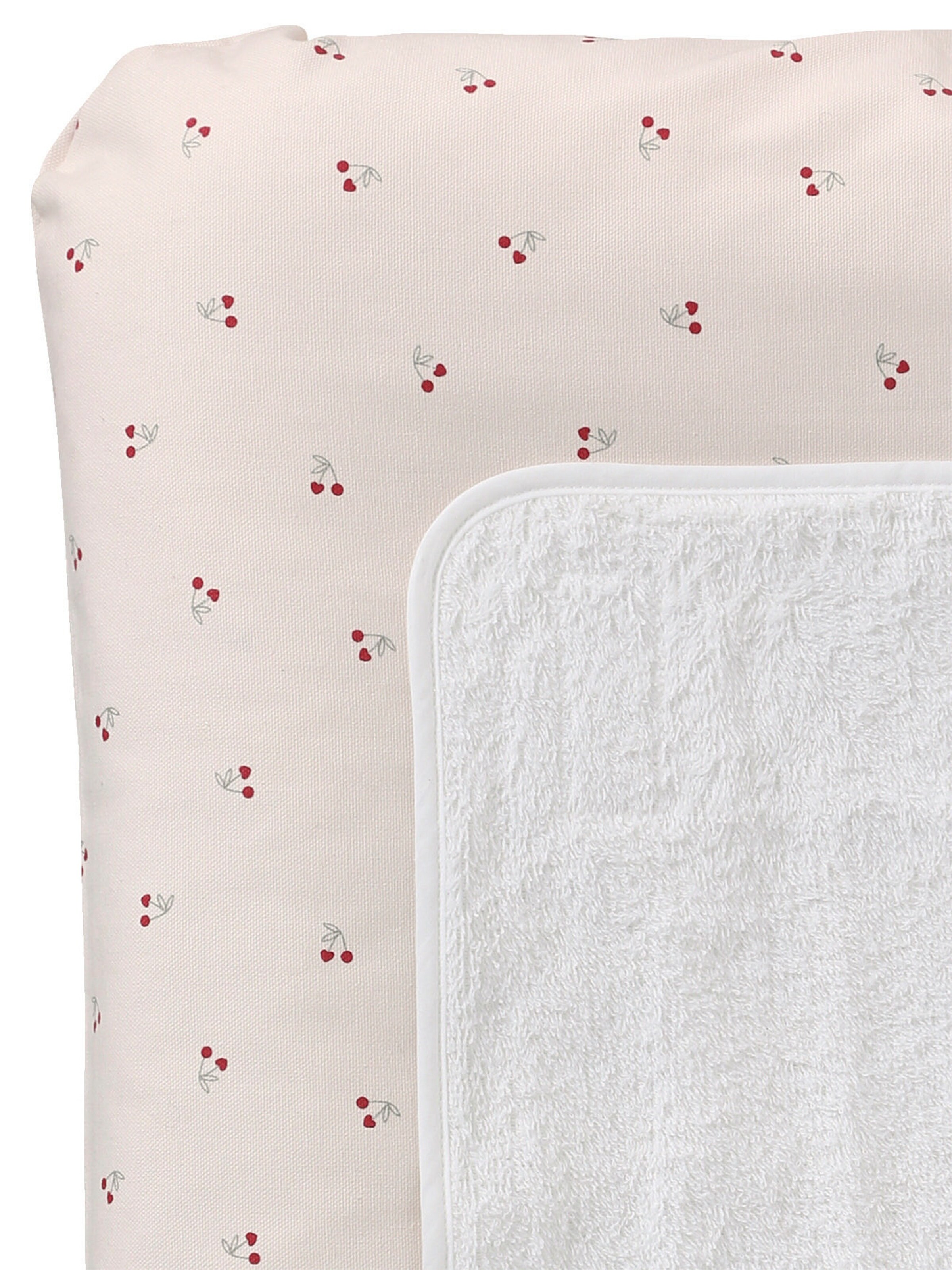 Vertbaudet Baby Wickelauflagen-Set CHERRY beige bedruckt
