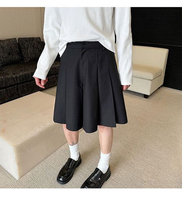 Freehop - Hoge taille effen shorts