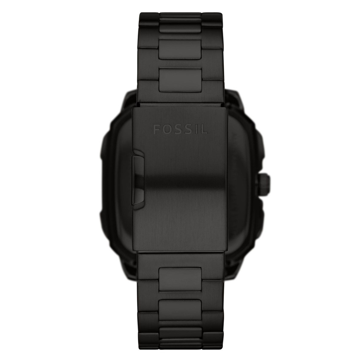 Montre Fossil automatique Inscription acier noir
