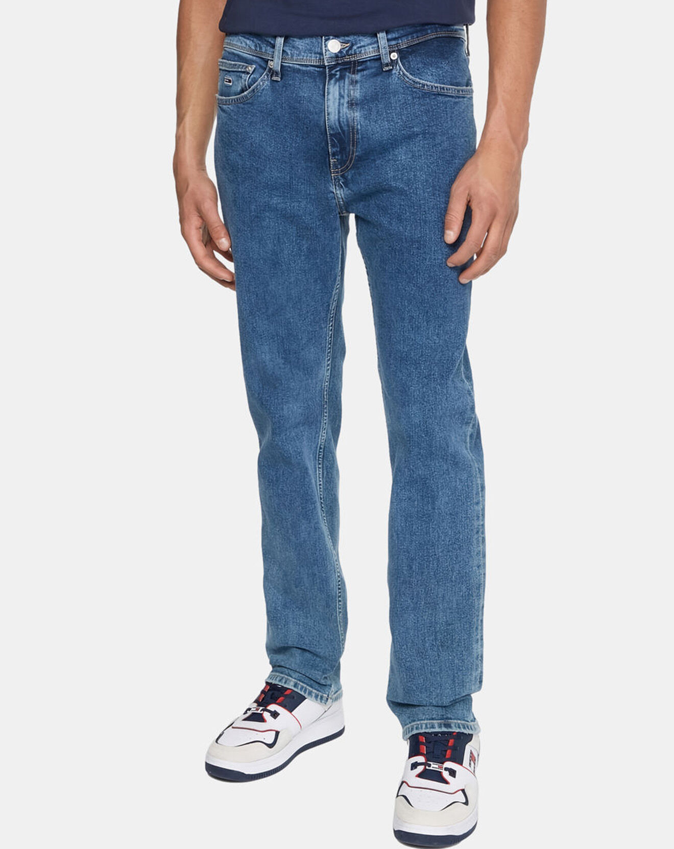 Tommy Jeans Jean droit Ethan bleu
