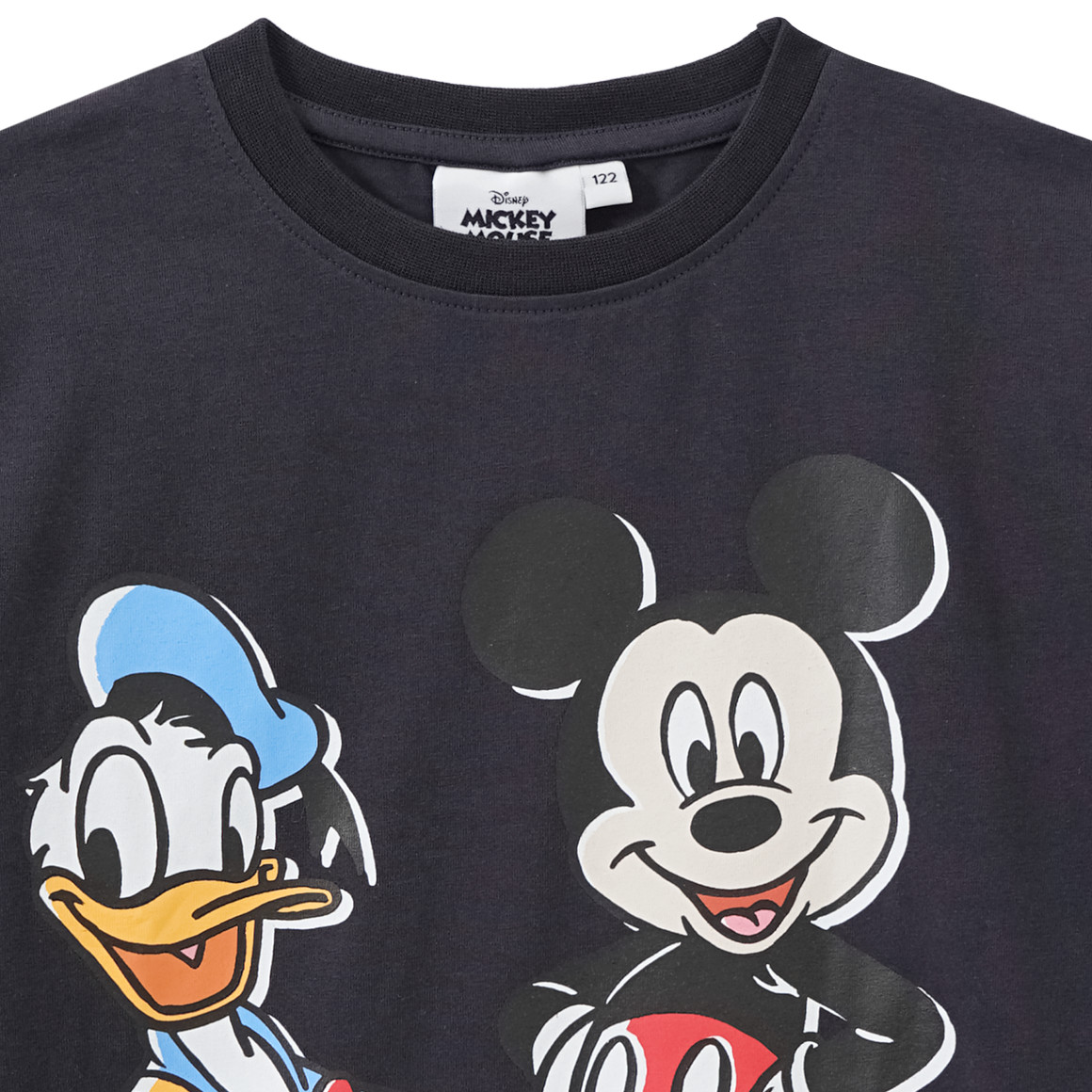 Topolino Micky Maus Langarmshirt mit großem Print dunkelgrau