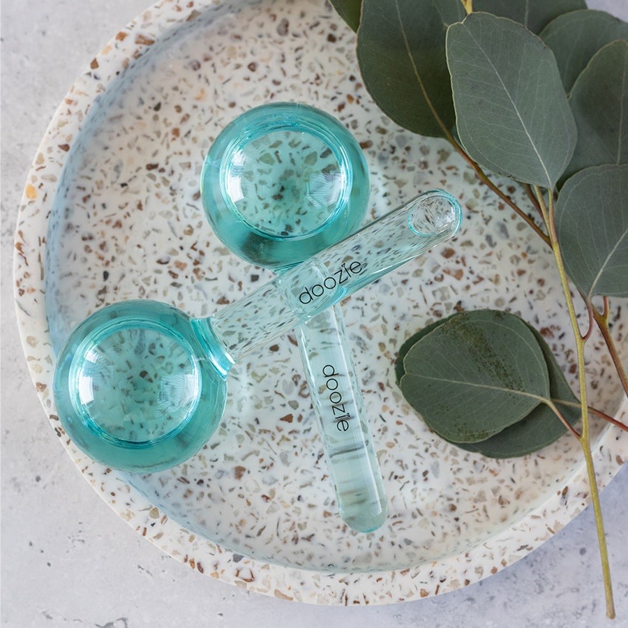 doozie - Facial Ice Globes 2-Pak Lys Blå