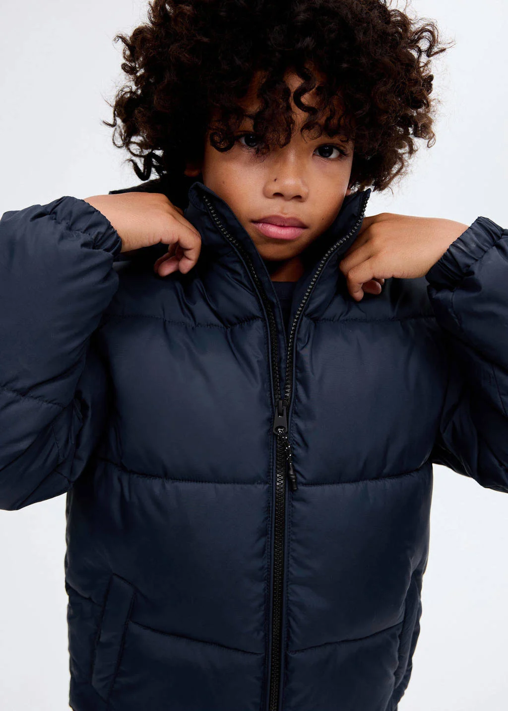 Mango Kids gewatteerde jas marine
