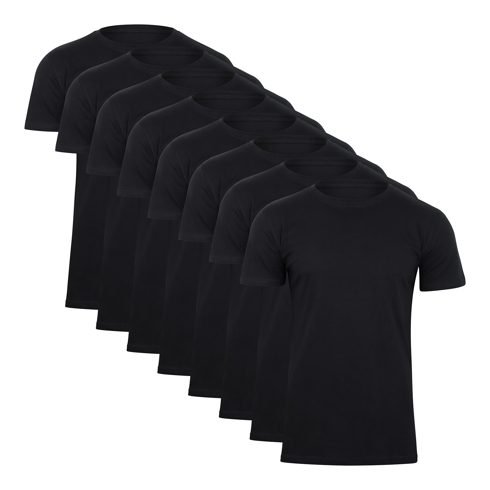 Paolo Renzo® Rundhals T-Shirt 2 Stück - Größe M - Weiß
