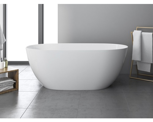 Ovaal bad Kossie 74 x 160 cm wit glad 625253161103