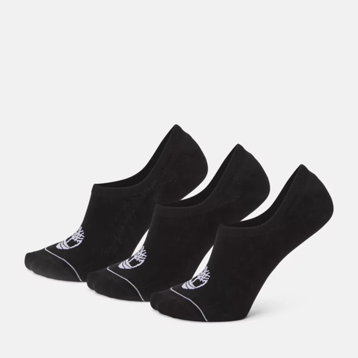 Lot de 3 paires de sous-chaussettes invisibles unisexes Bowden en noir