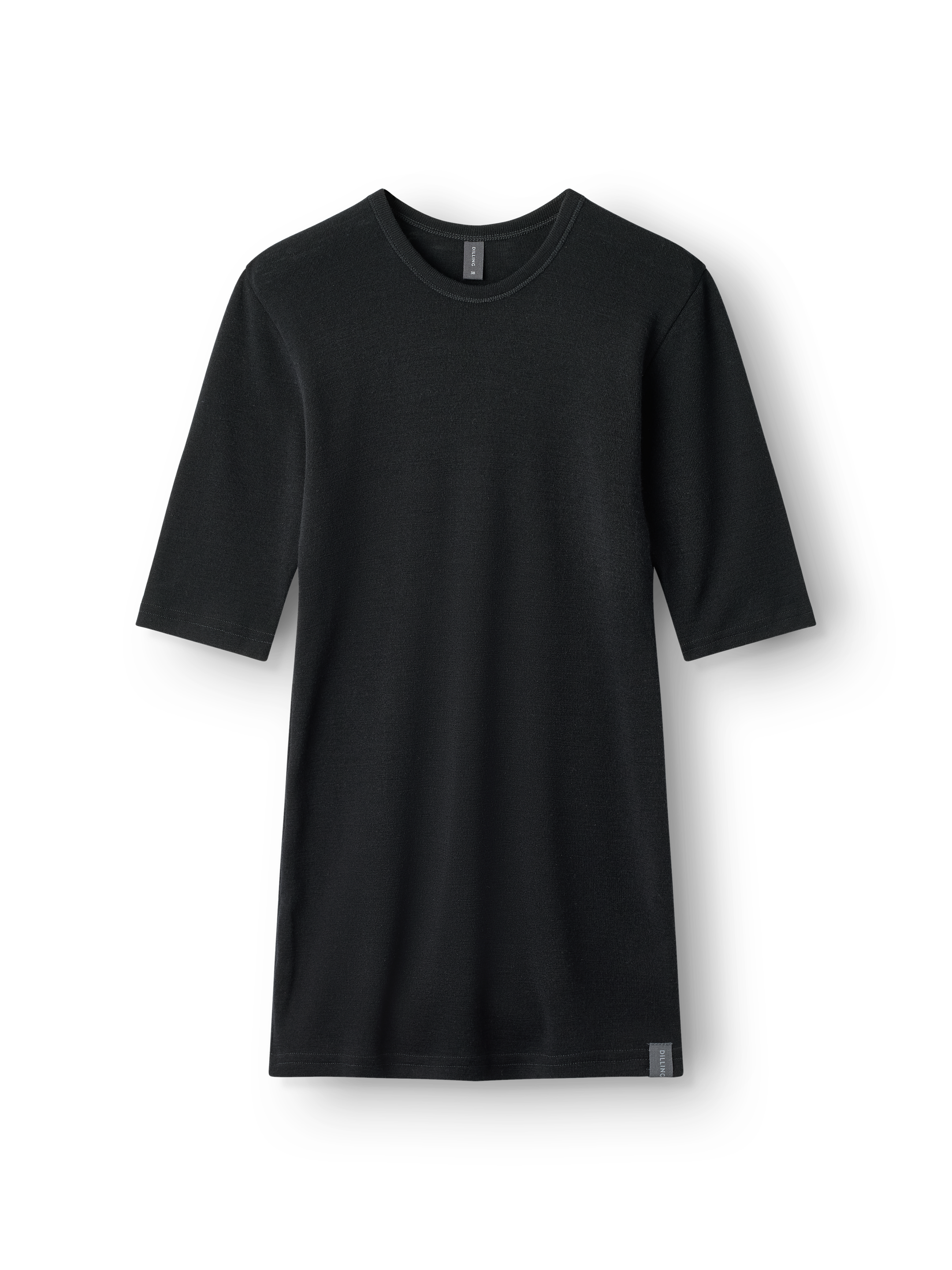 T-shirt van merinowol voor dames in Zwart