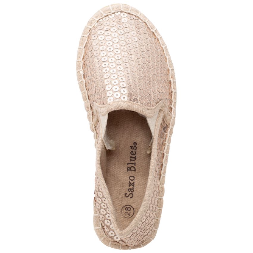 Espadrilles à sequins roses - Jaune