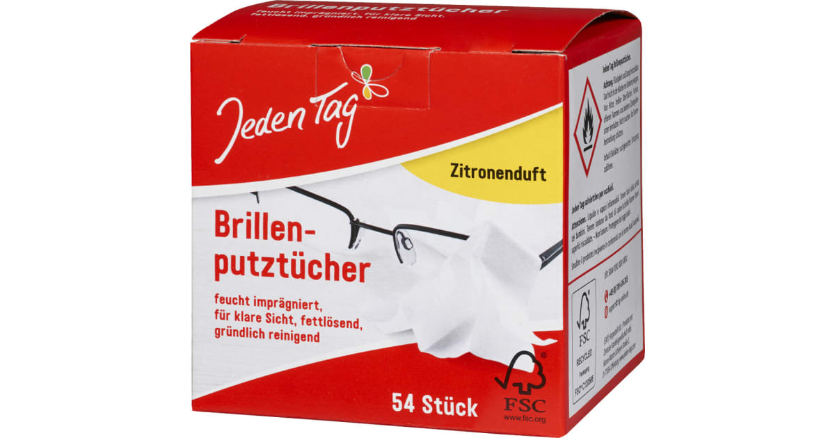 Jeden Tag Brillenputztücher 54er-Packung