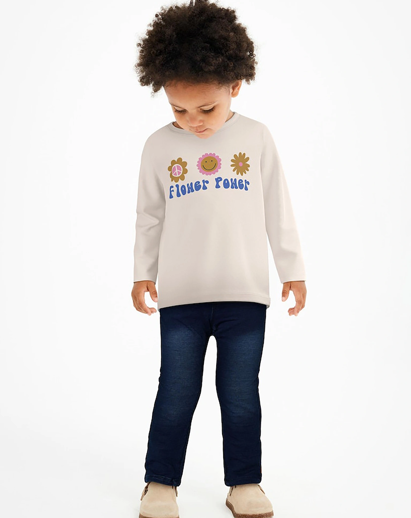 Langarmshirt NMFVIX FLOWERPOWER in jet stream